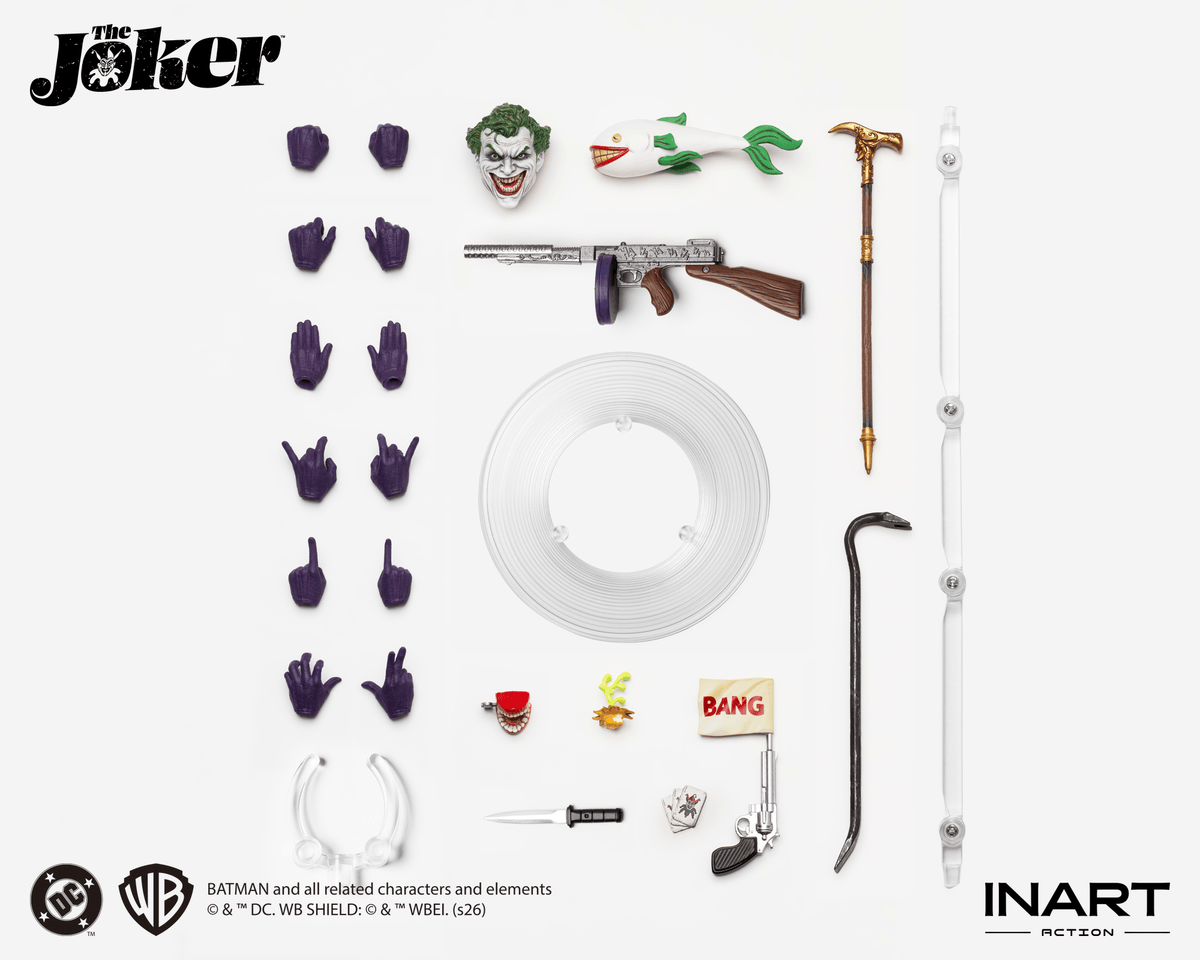 INART The Joker 1/12 Scale Action Figure accessories