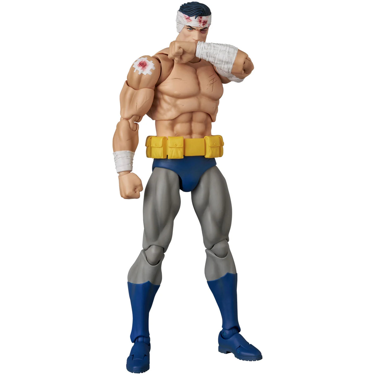 MAFEX No.333 Batman Recollection Blue Ver. injured Bruce Wayne bandaged action pose