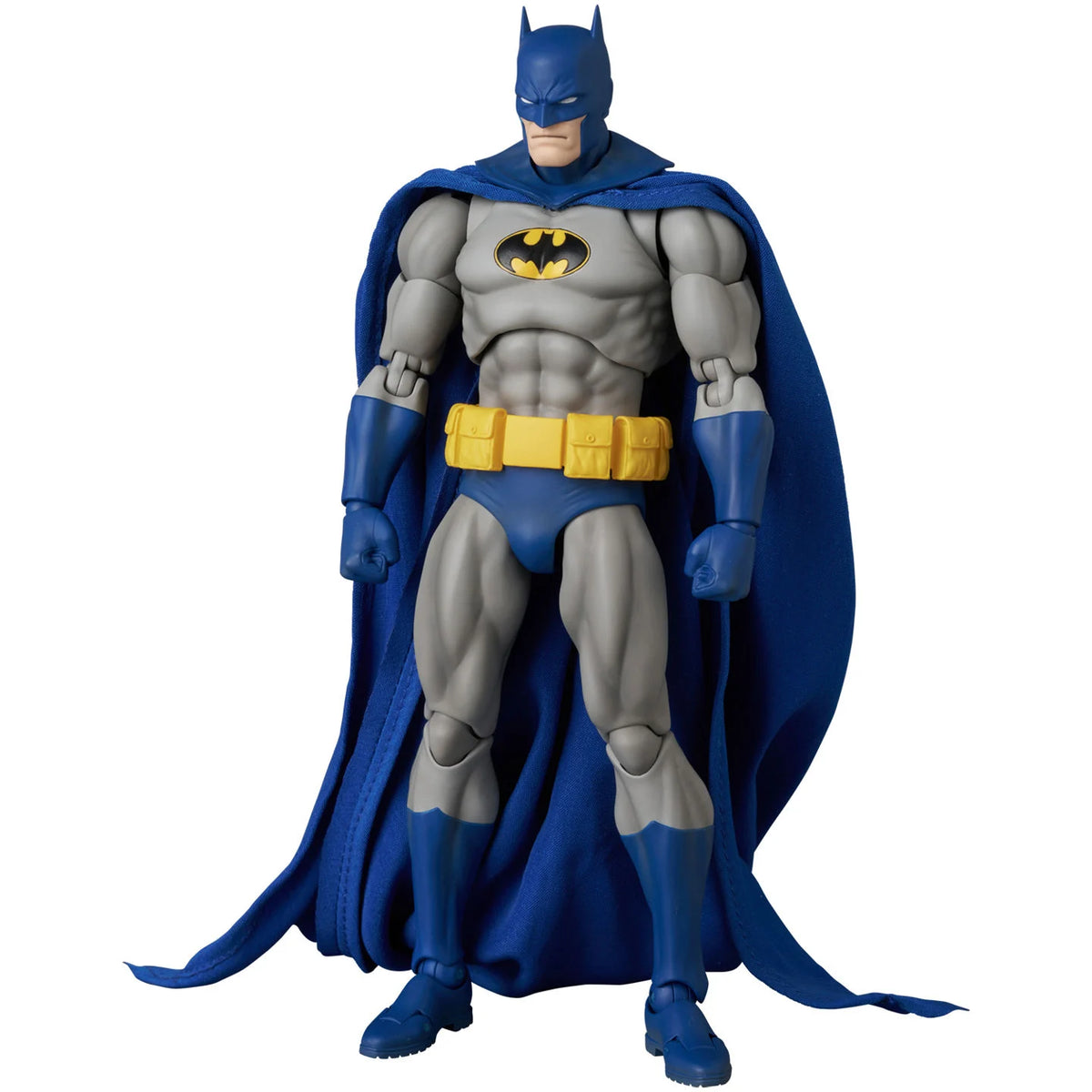 MAFEX No.333 Batman Recollection Blue Ver. blue and gray costume three-quarter view