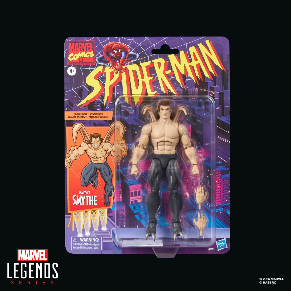 Marvel Legends Marvel's Smythe Spider-Man Animated Series Retro package front
