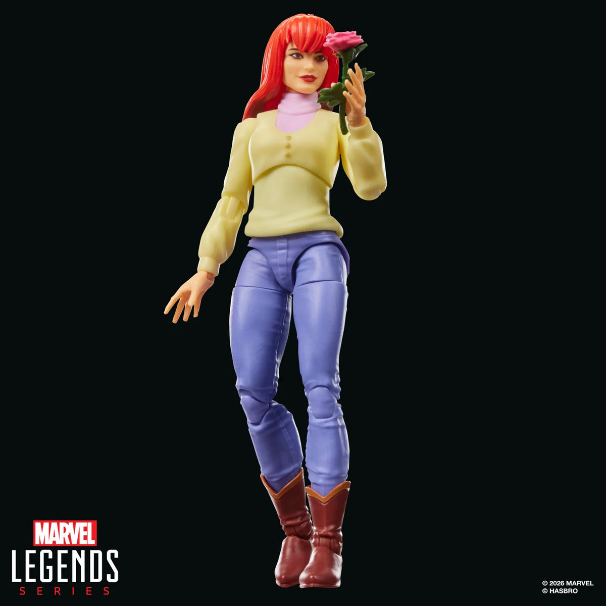 Marvel Legends Mary Jane Watson action figure holding rose
