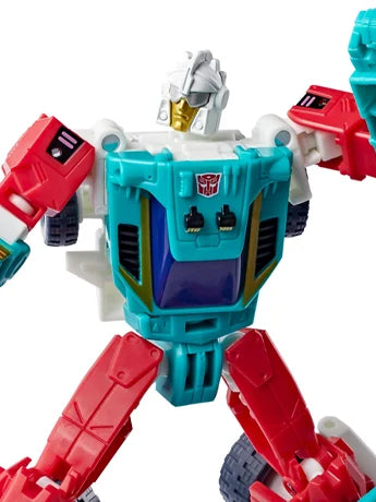 Hasbro Transformers Age of the Primes Deluxe Class Autobot Joyride with Autobot Hotwire Powermaster 5.25-Inch Action Figure