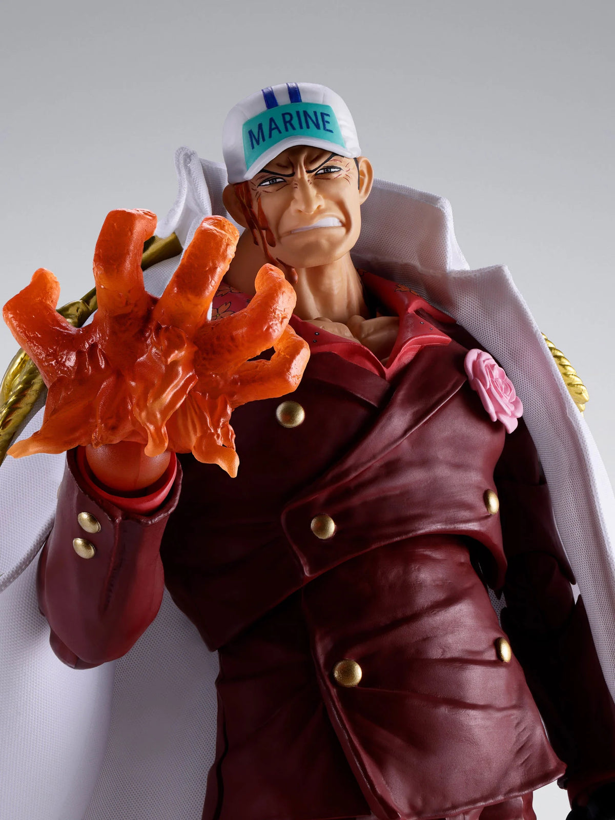 S.H.Figuarts Sakazuki Akainu Marineford close-up with magma hand