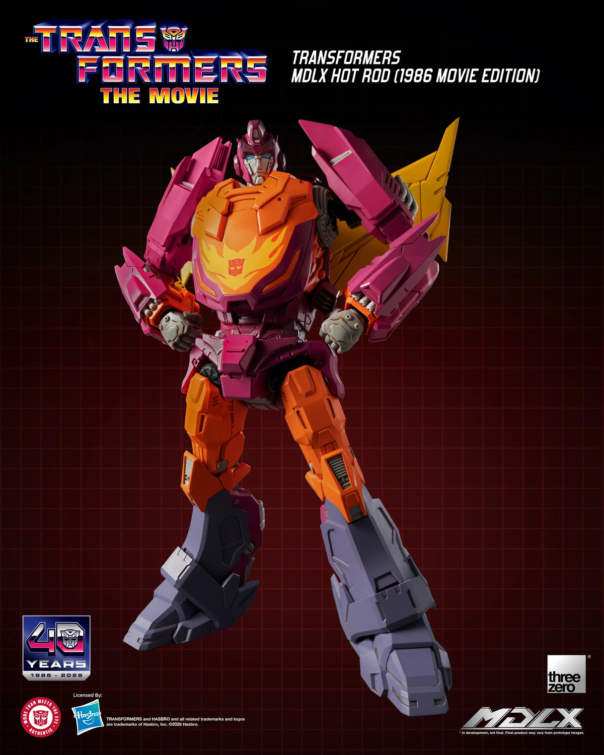 threezero Transformers MDLX Hot Rod 1986 Movie Edition Action Figure