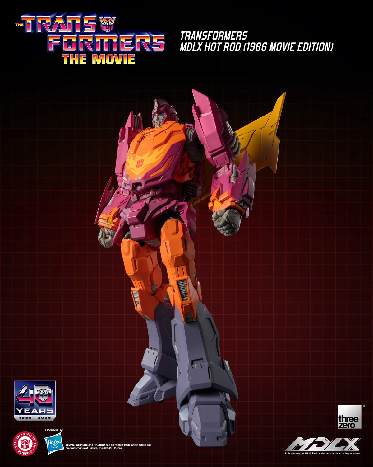 threezero Transformers MDLX Hot Rod 1986 Movie Edition Action Figure