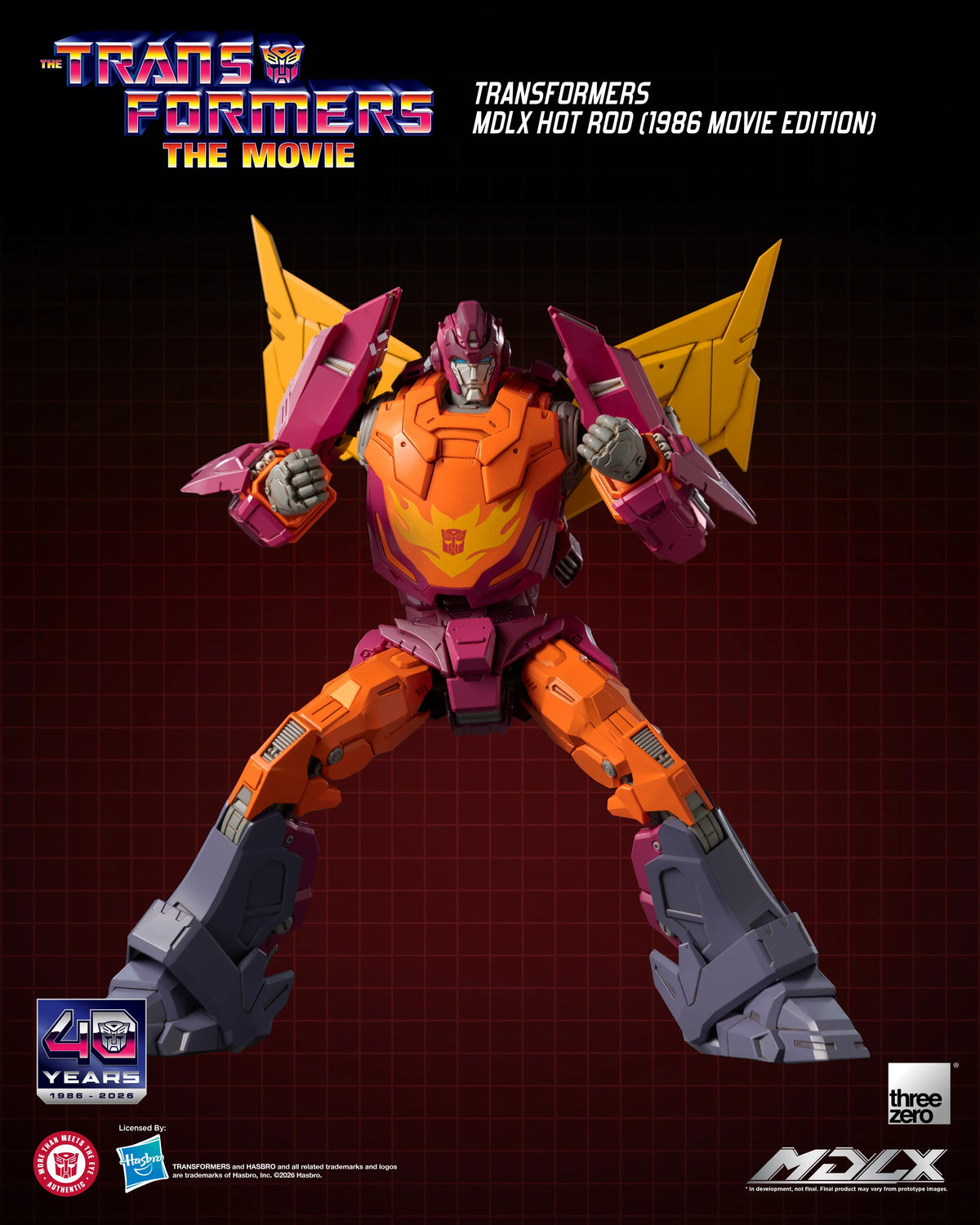 threezero Transformers MDLX Hot Rod 1986 Movie Edition Action Figure