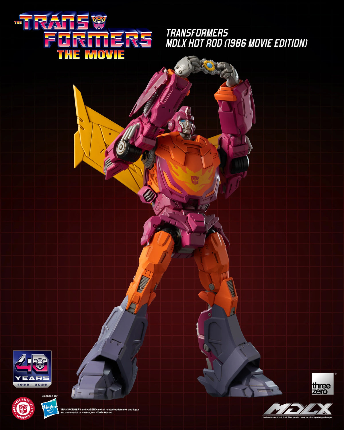 threezero Transformers MDLX Hot Rod 1986 Movie Edition Action Figure