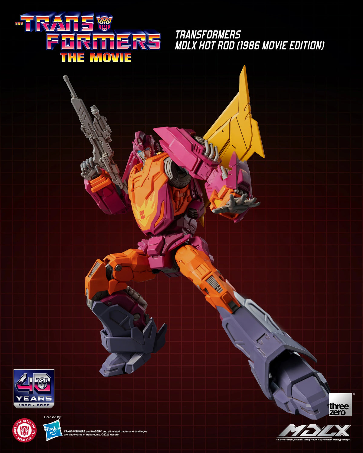threezero Transformers MDLX Hot Rod 1986 Movie Edition Action Figure