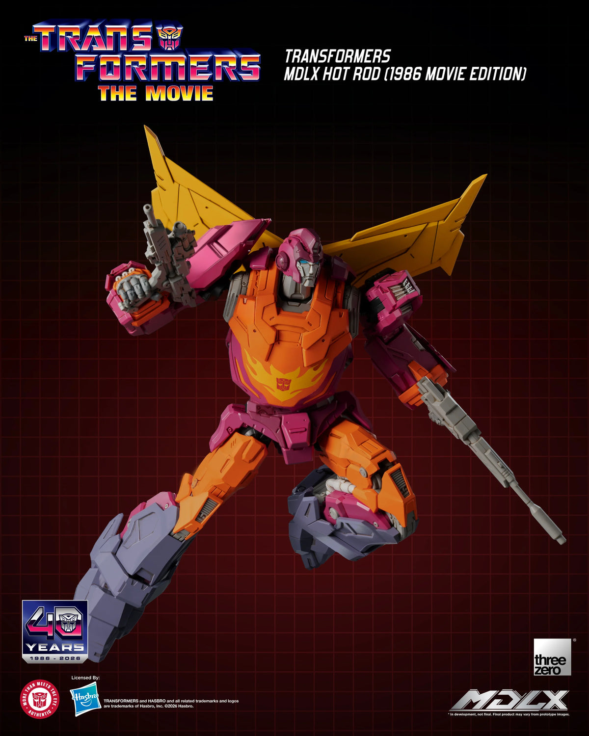 threezero Transformers MDLX Hot Rod 1986 Movie Edition Action Figure