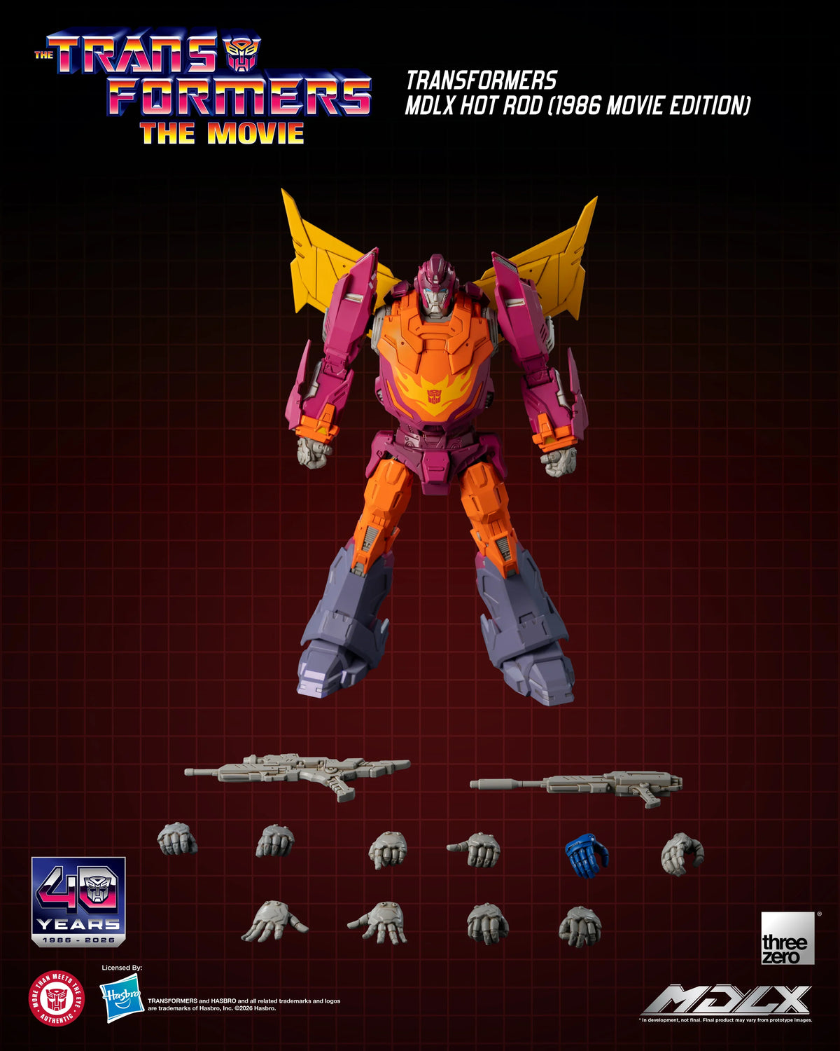 threezero Transformers MDLX Hot Rod 1986 Movie Edition Action Figure
