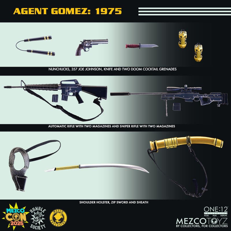 Mezco One:12 Collective Agent Gomez 1975 - Pre-Owned