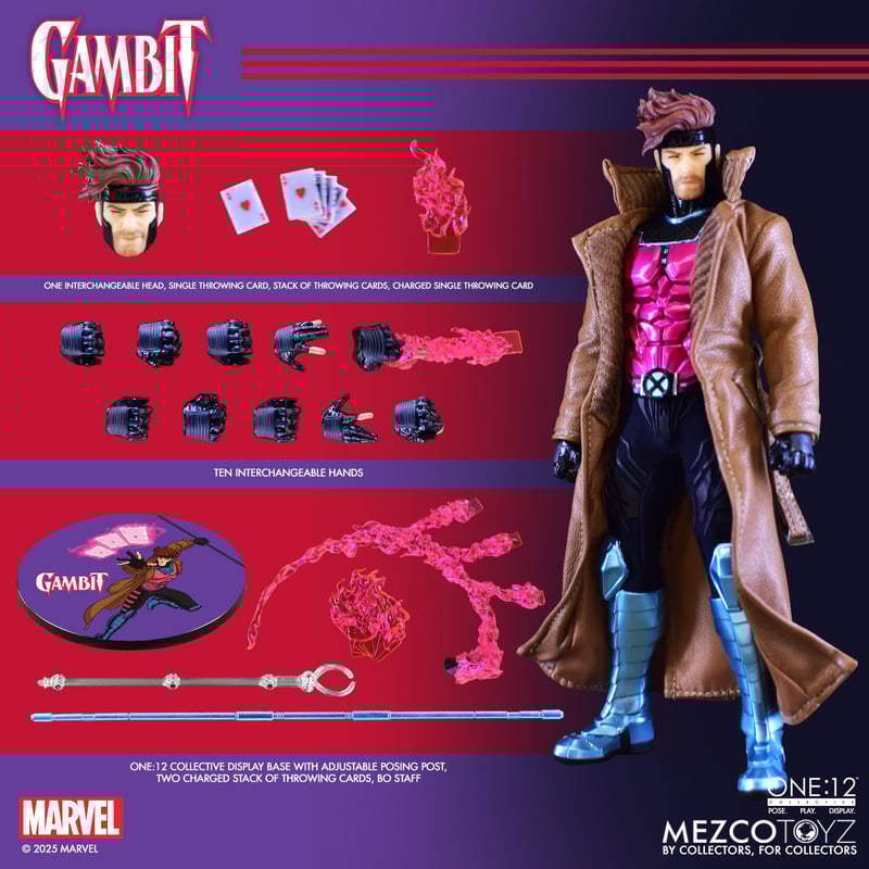 Mezco One:12 Collective Gambit Action Figure Marvel X Men