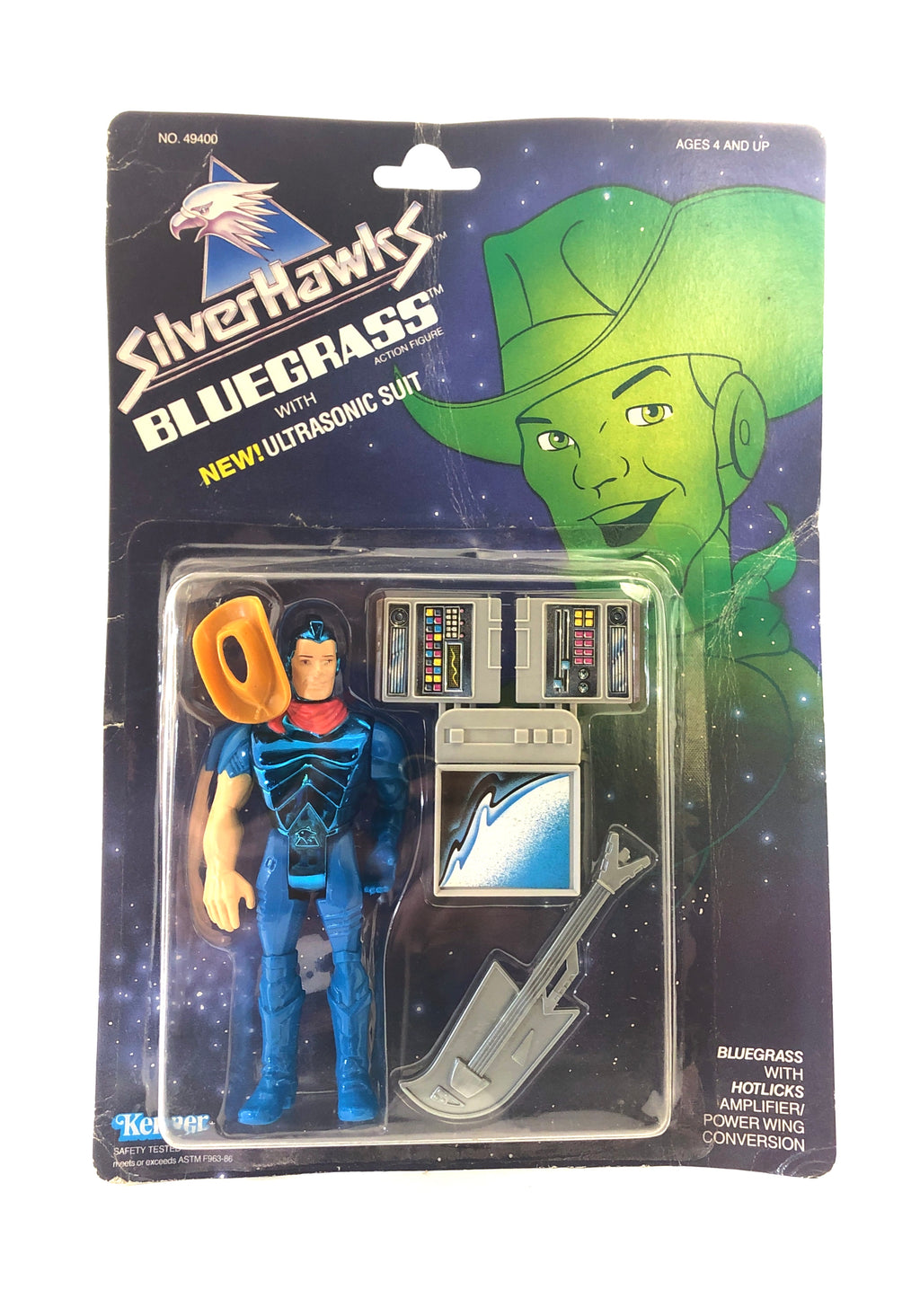 Silverhawks: Bluegrass con traje ultrasónico (Kenner, 1987)