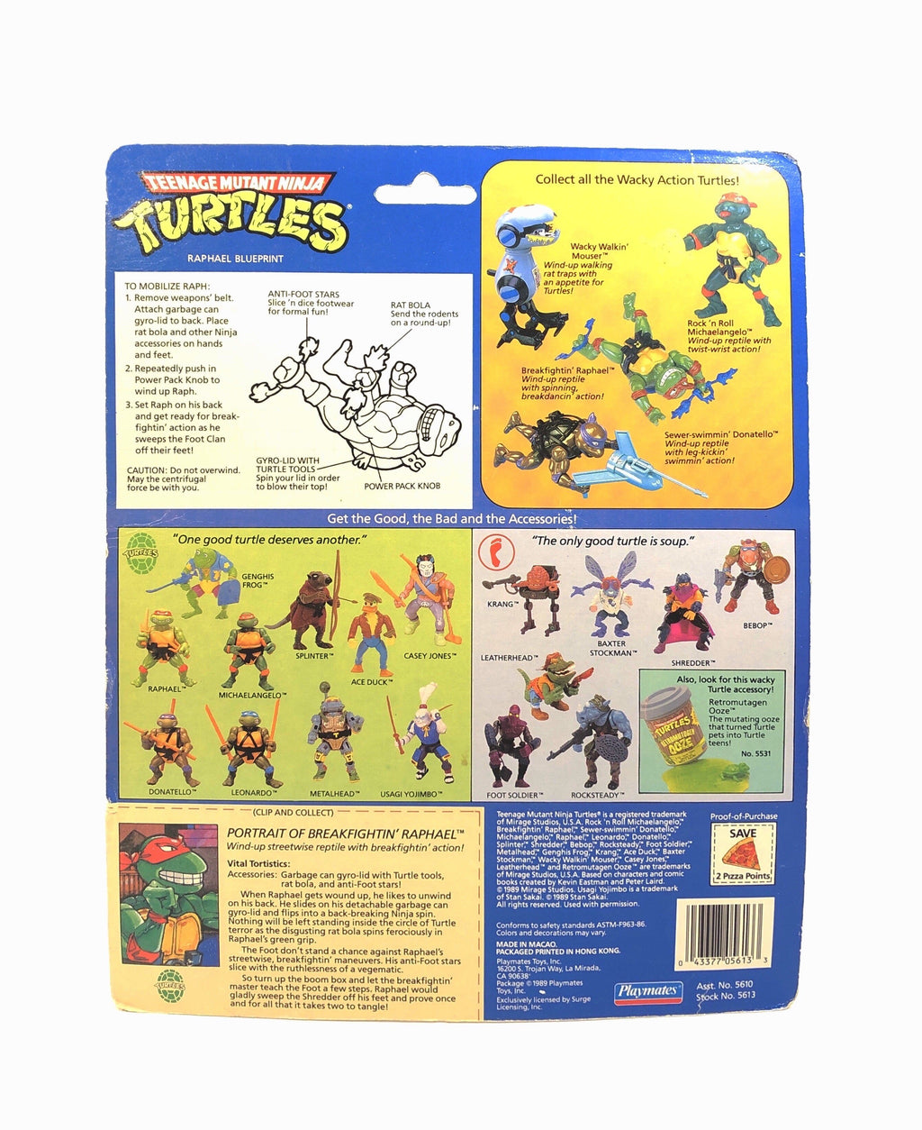 Teenage Mutant Ninja Turtles Breakfightin' Raphael (Playmates, 1989)