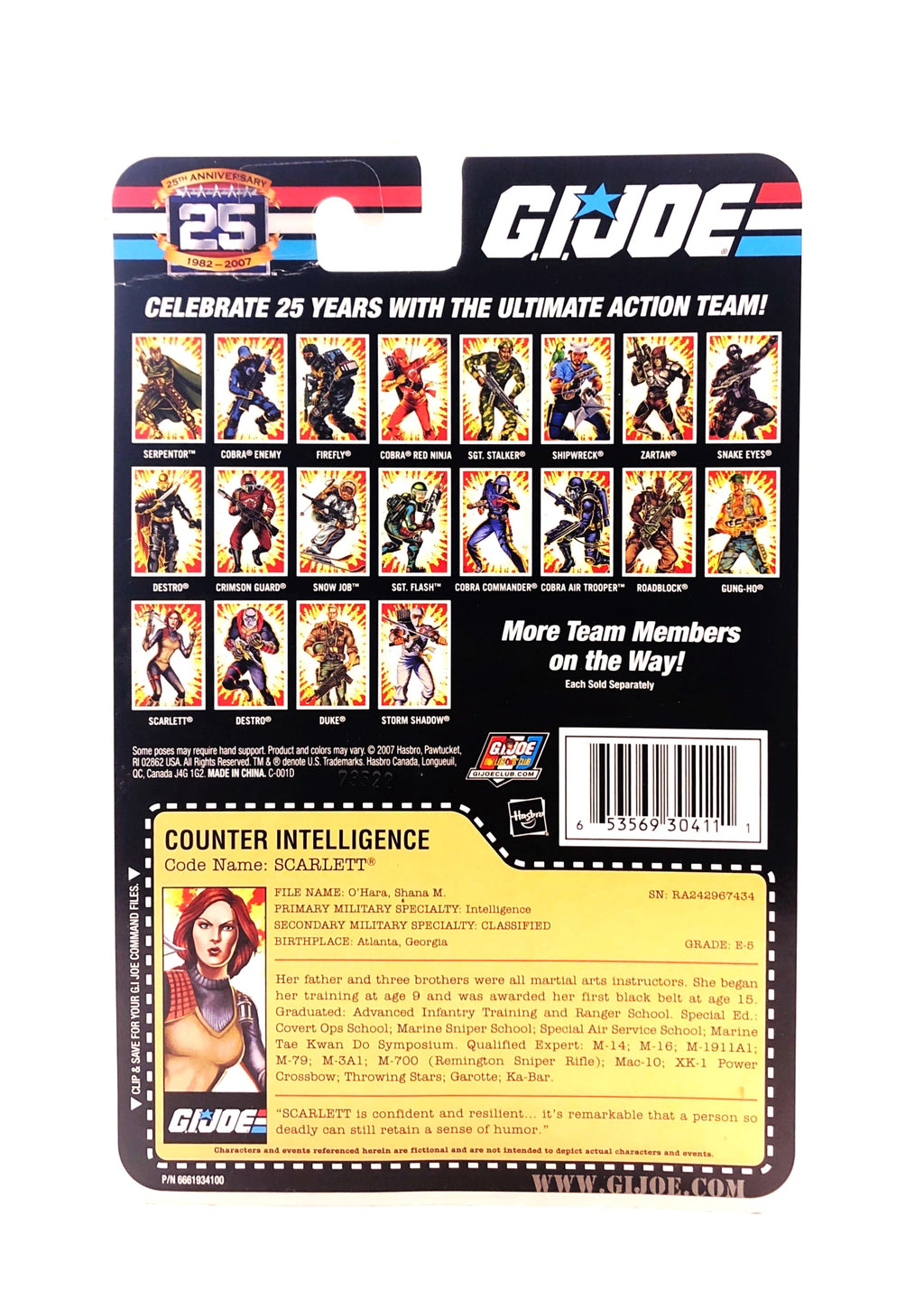 G.I. Joe Scarlett 25th Anniversary